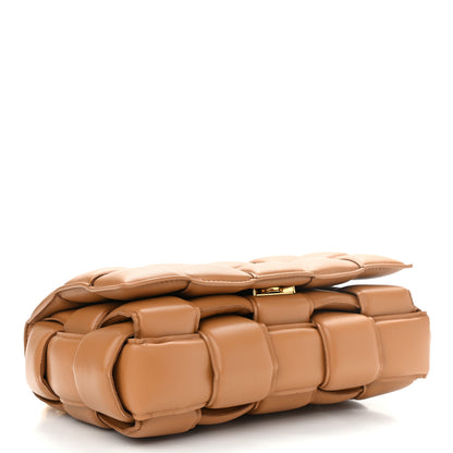 Bottega Veneta Lambskin Maxi Intreccio Padded Chain Cassette Crossbody Bag Caramel 3 of 8