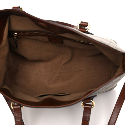 Gucci GG Supreme Monogram Linea A Foldover Tote Brown 5 of 18