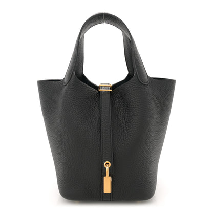 Hermes Taurillon Clemence Picotin Lock 18 PM Black 1 of 11