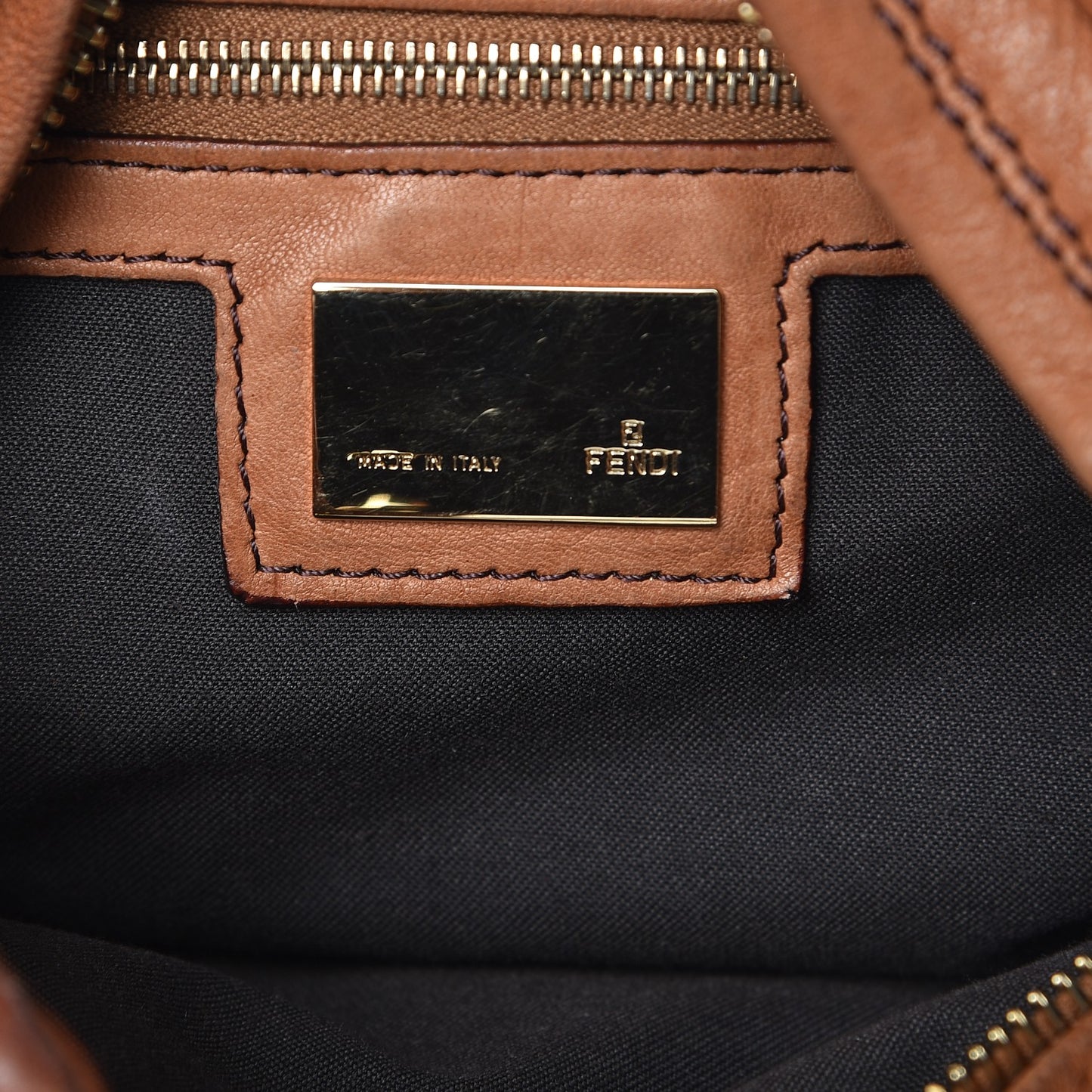 Lambskin Small Chef Chain Hobo Brown