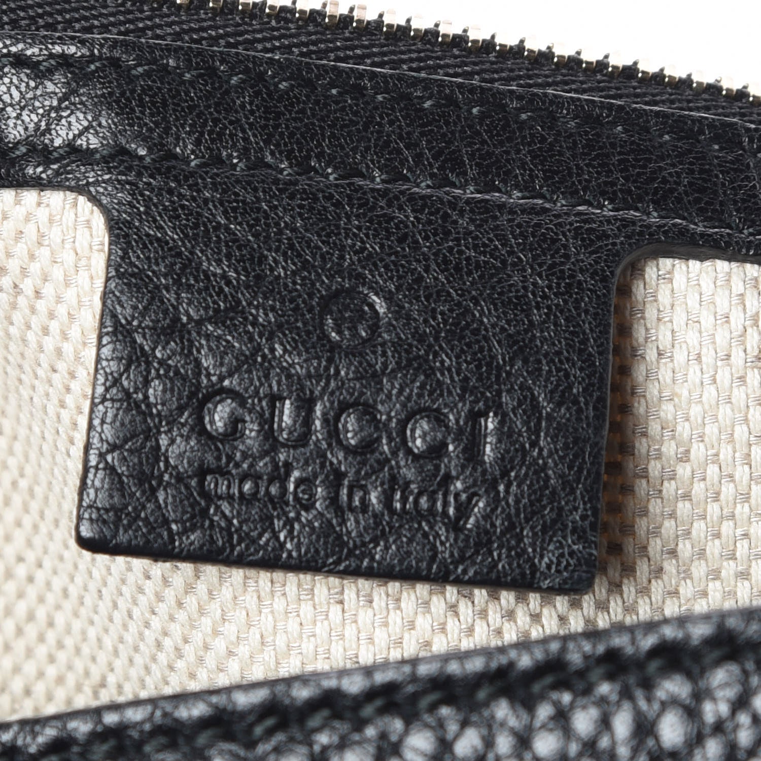 Gucci Pebbled Calfskin Medium Soho Chain Shoulder Bag Black 8 of 9