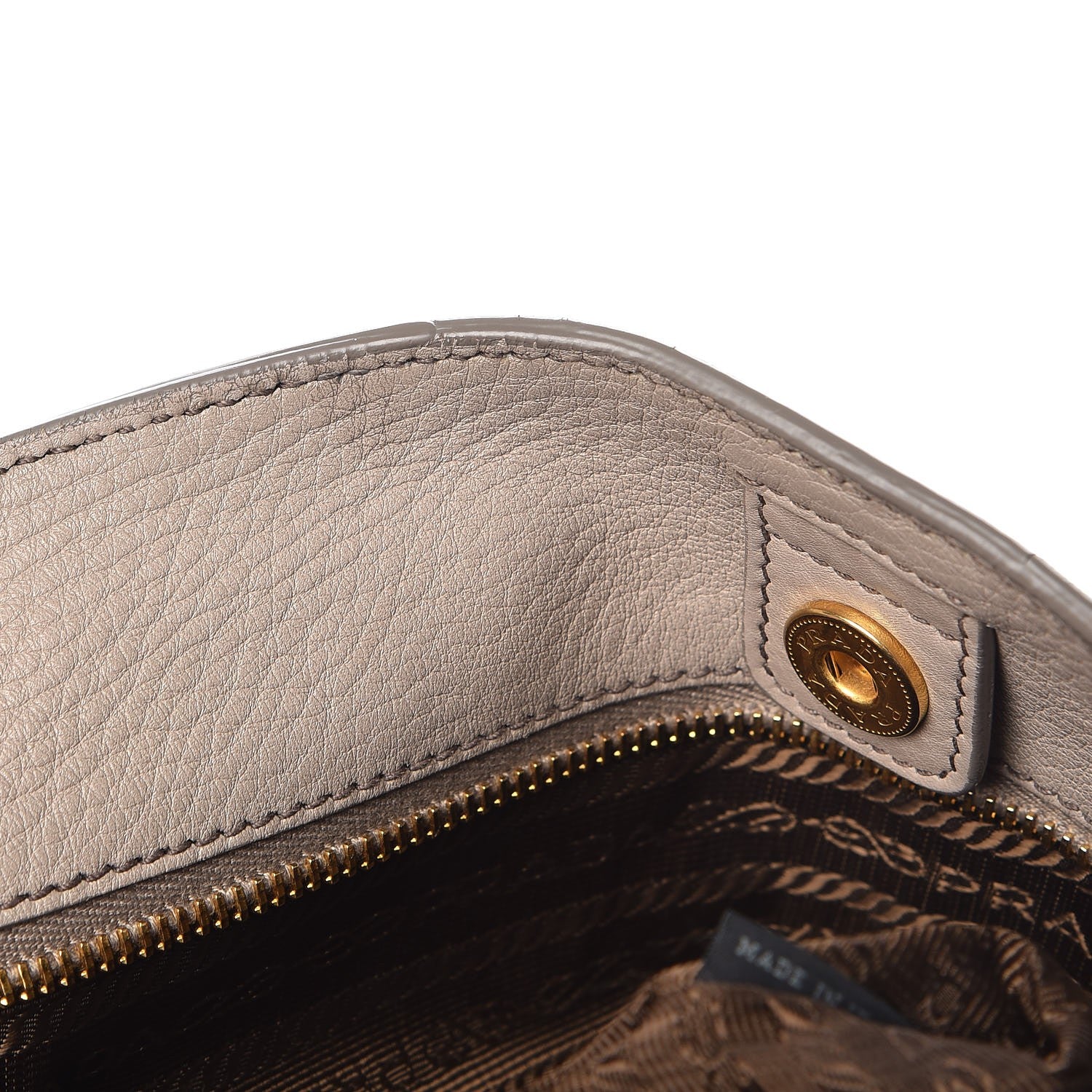 Prada Vitello Daino East West Tote Pomice 10 of 13