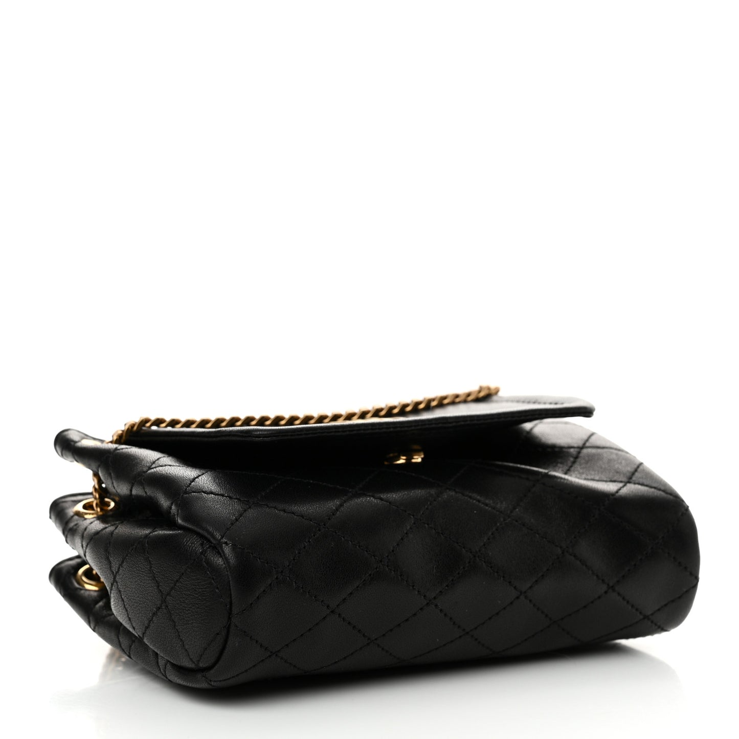 Lambskin Quilted Monogram Mini Nolita Black