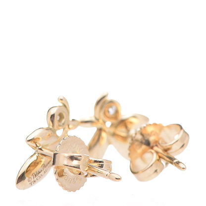Tiffany 18K Yellow Gold Diamond Paloma Picasso Olive Leaf Earrings 4 of 5