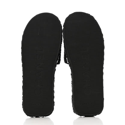 Chanel Cord Braided CC Mules 41 Black 6 of 11