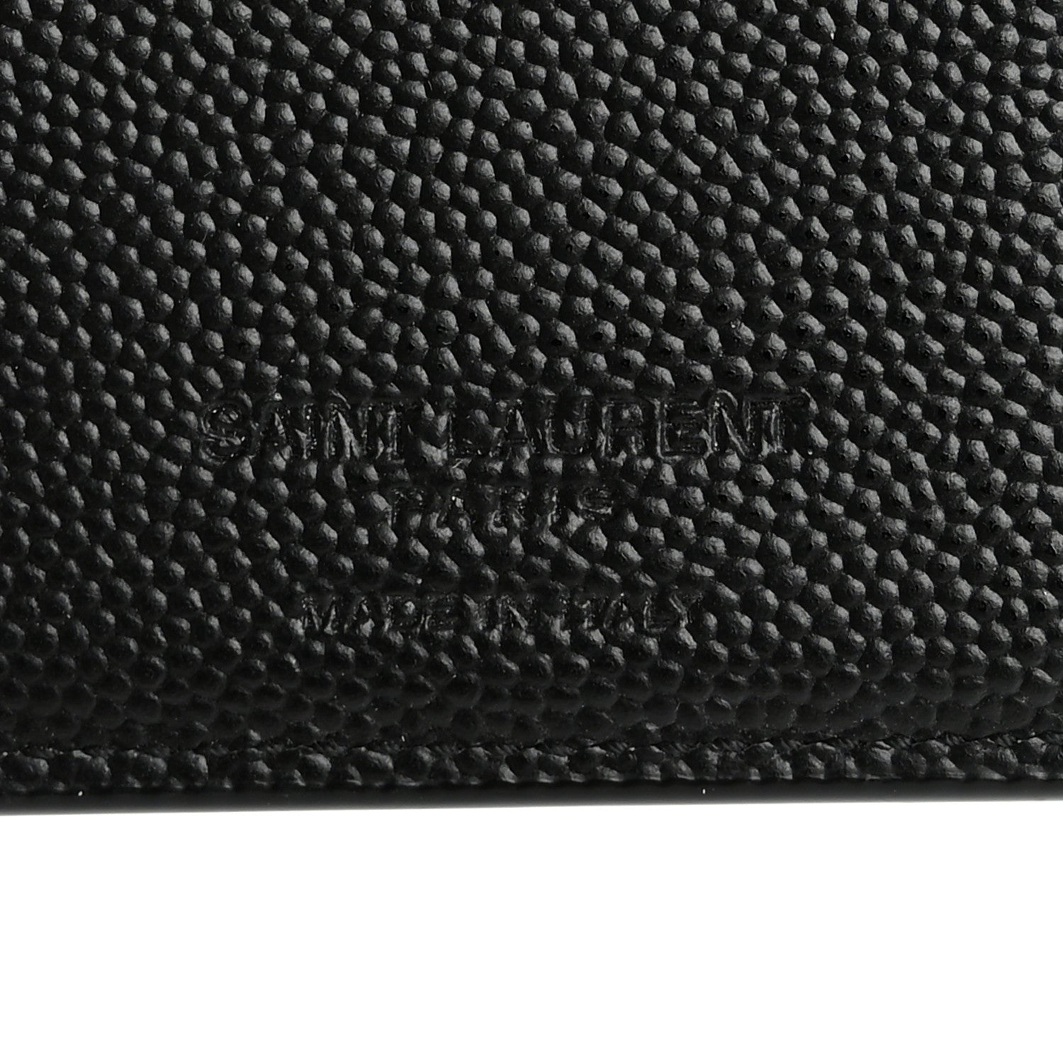 Saint Laurent Grain De Poudre Credit Card Wallet Black 6 of 9