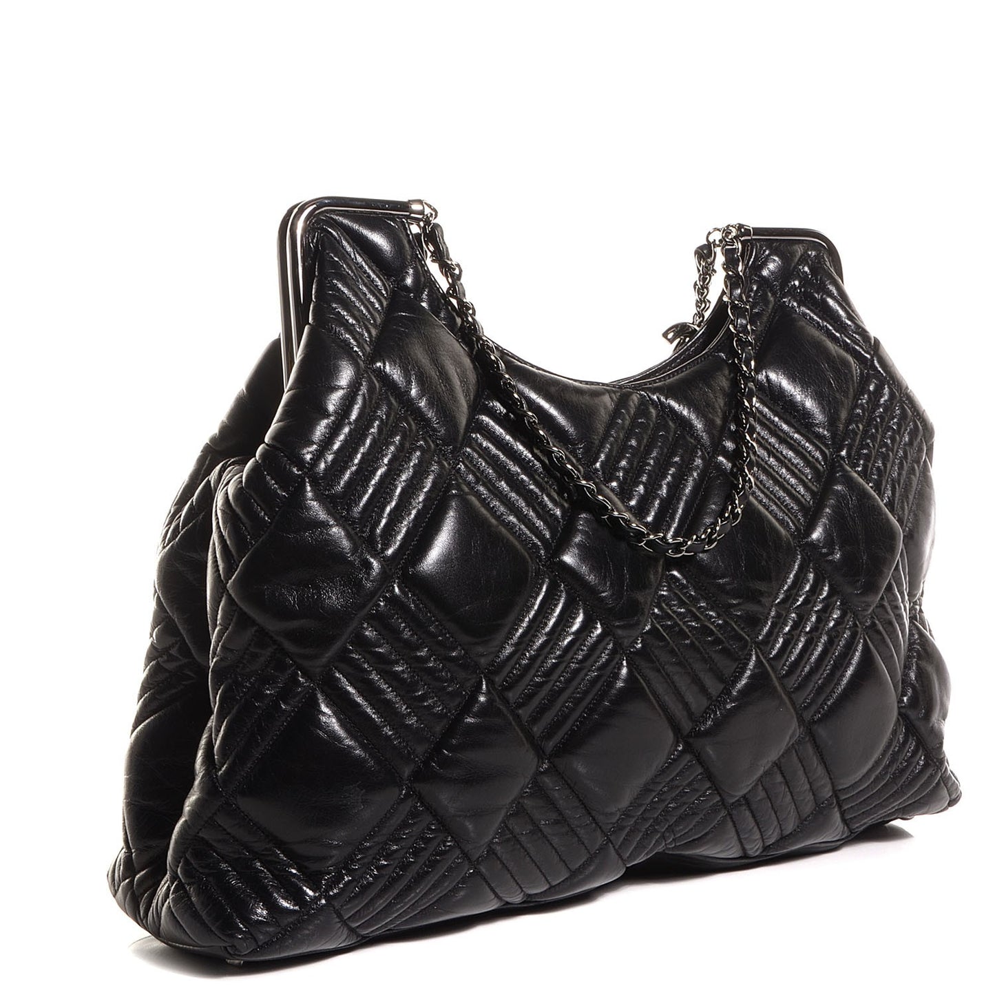Lambskin Large In and Out Tote Black