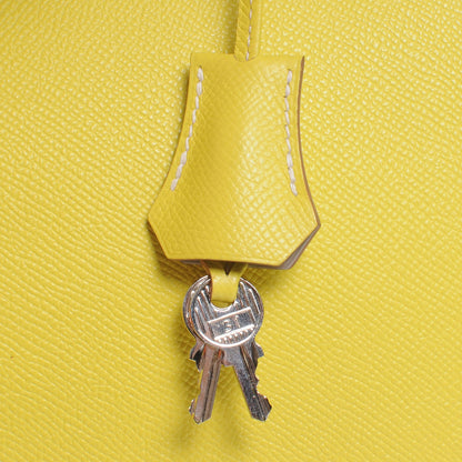 Hermes Epsom Candy Birkin 35 Lime and Gris Perle 7 of 11