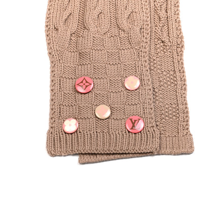 Louis Vuitton Wool Scarf Beige 4 of 4