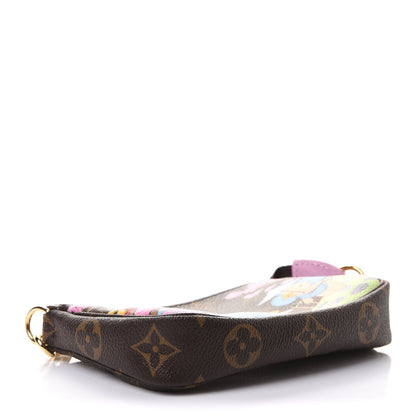 Louis Vuitton Monogram 2021 Christmas Animation Japanese Garden Mini Pochette Accessories Wisteria Pink 4 of 8