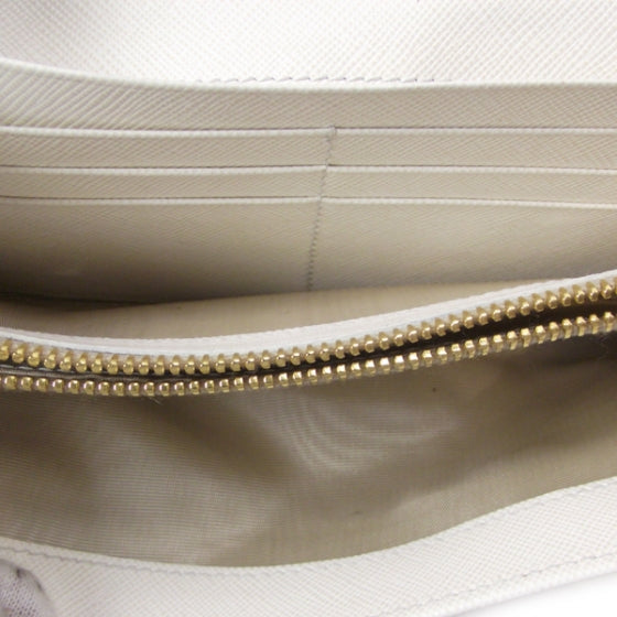Prada Saffiano Continental Wallet White 4 of 7
