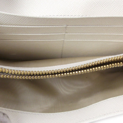 Prada Saffiano Continental Wallet White 4 of 7