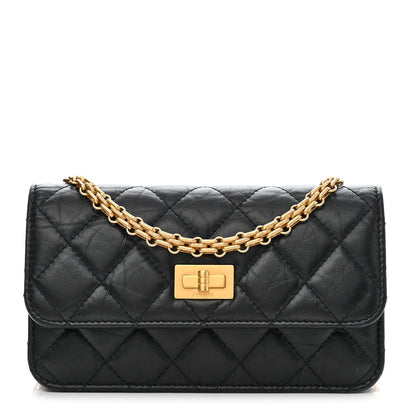 Chanel Aged Calfskin Quilted Reissue Flap Phone Holder With Chain Black 1 of 12