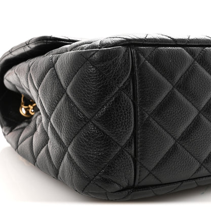 Chanel Grained Calfskin Quilted XXL Travel Flap Bag Black 9 of 10