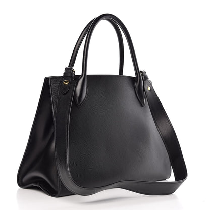 Prada Saffiano Cuir Calfskin Large Monochrome Top Handle Tote Black 4 of 13