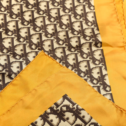 Christian Dior Silk Monogram Scarf Yellow 4 of 4