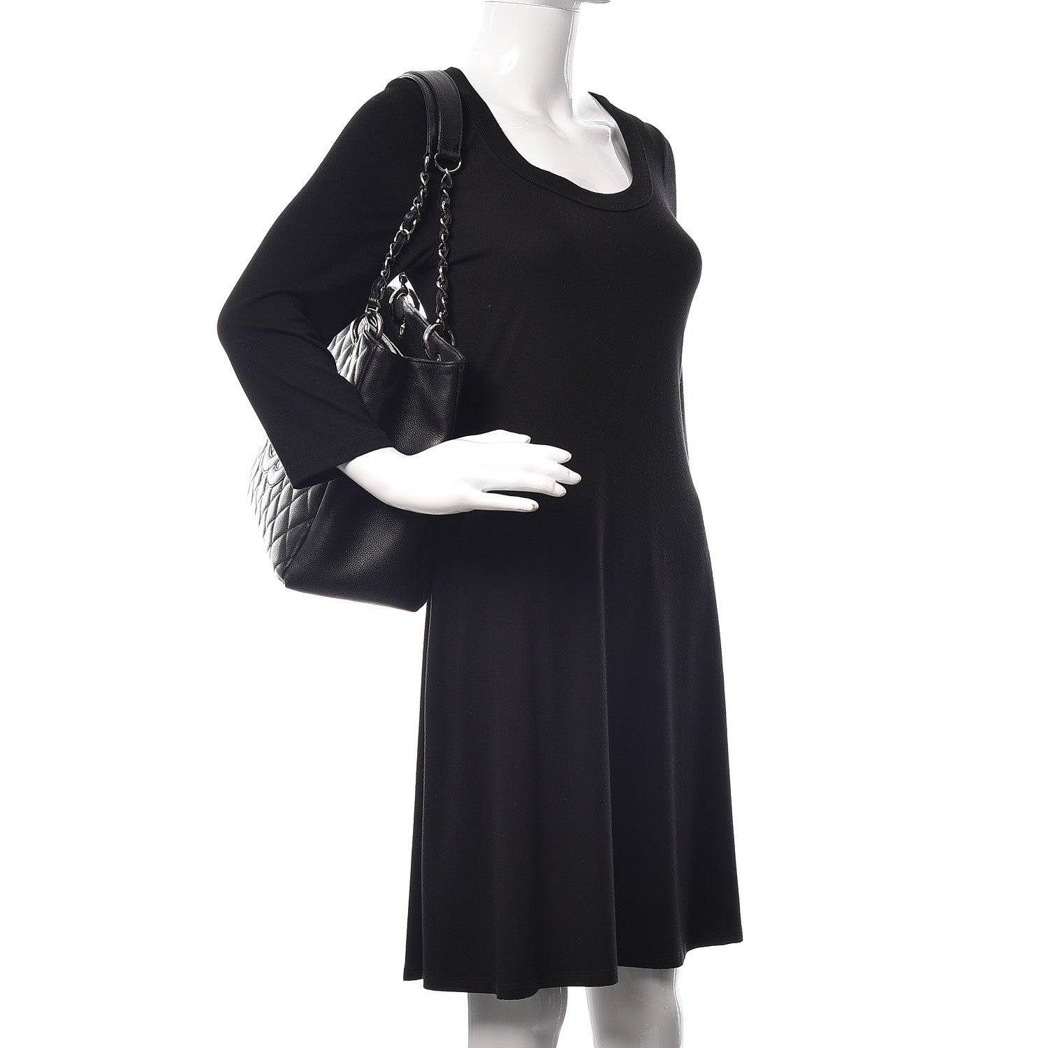 Chanel Caviar Quilted Grand Shopping Tote GST Black 2 of 13