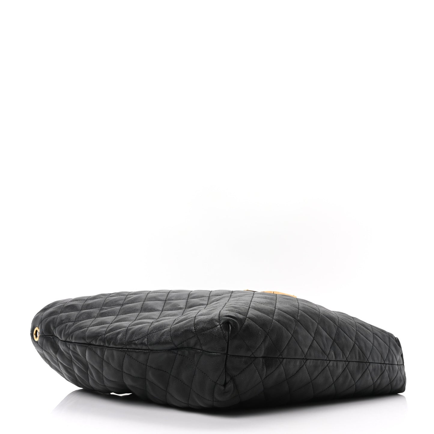 Lambskin Quilted Maxi Icare Shopping Tote Black