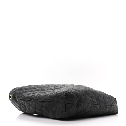 Saint Laurent Lambskin Quilted Maxi Icare Shopping Tote Black 4 of 10