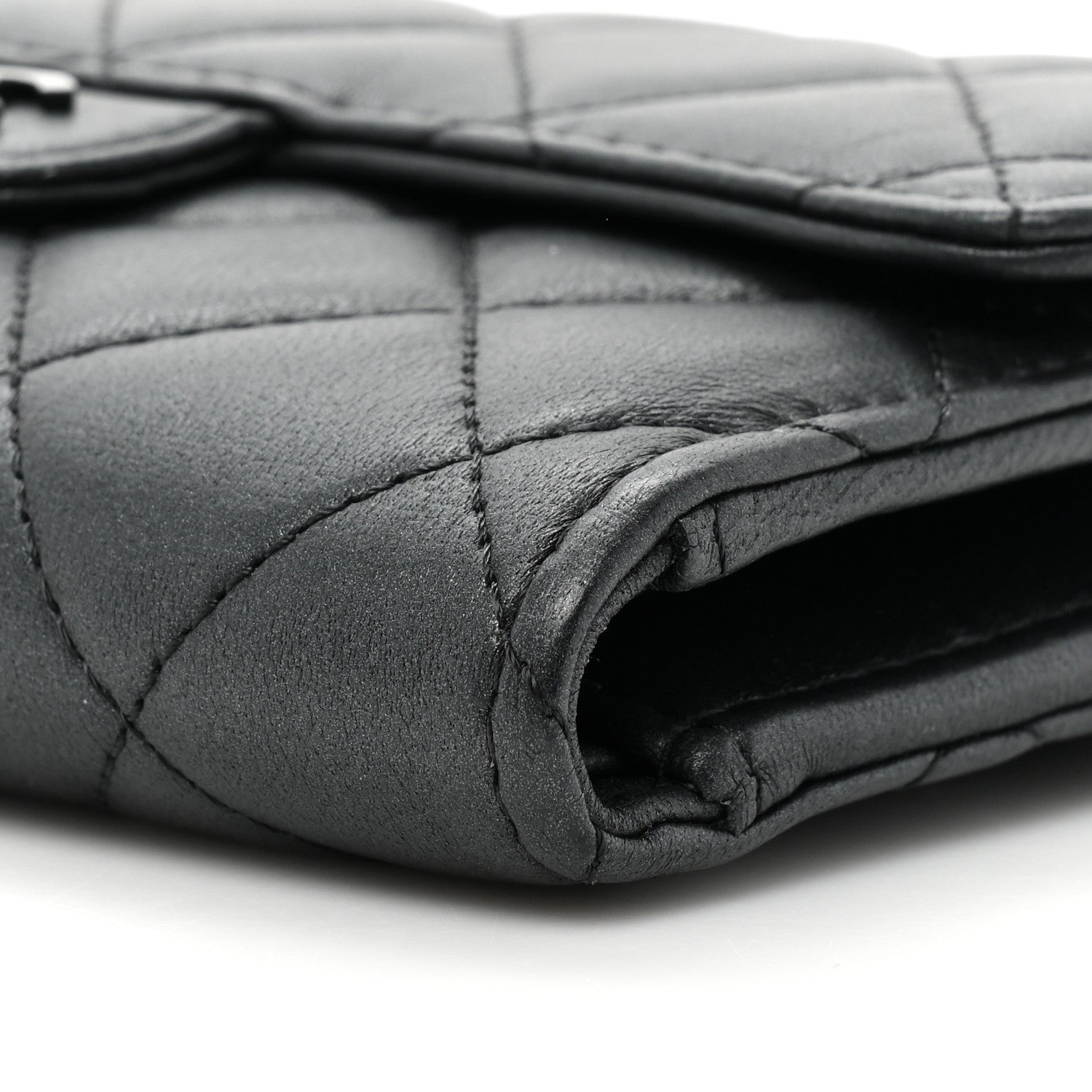 Chanel Lambskin Quilted Medium Flap Wallet So Black 9 of 17