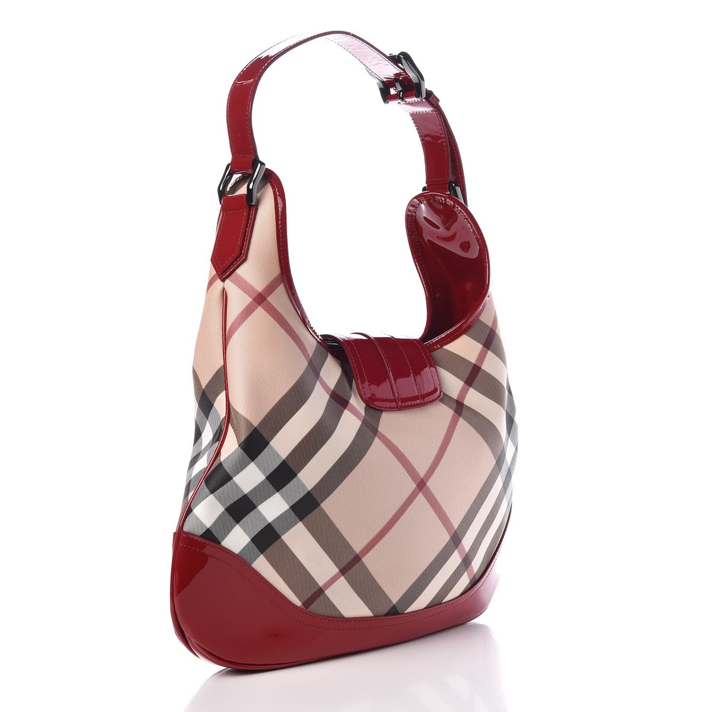 Patent Nova Check Brook Hobo Military Red