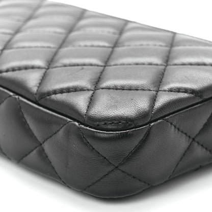 Chanel Lambskin Quilted Small Clutch With Chain Black 12 of 12
