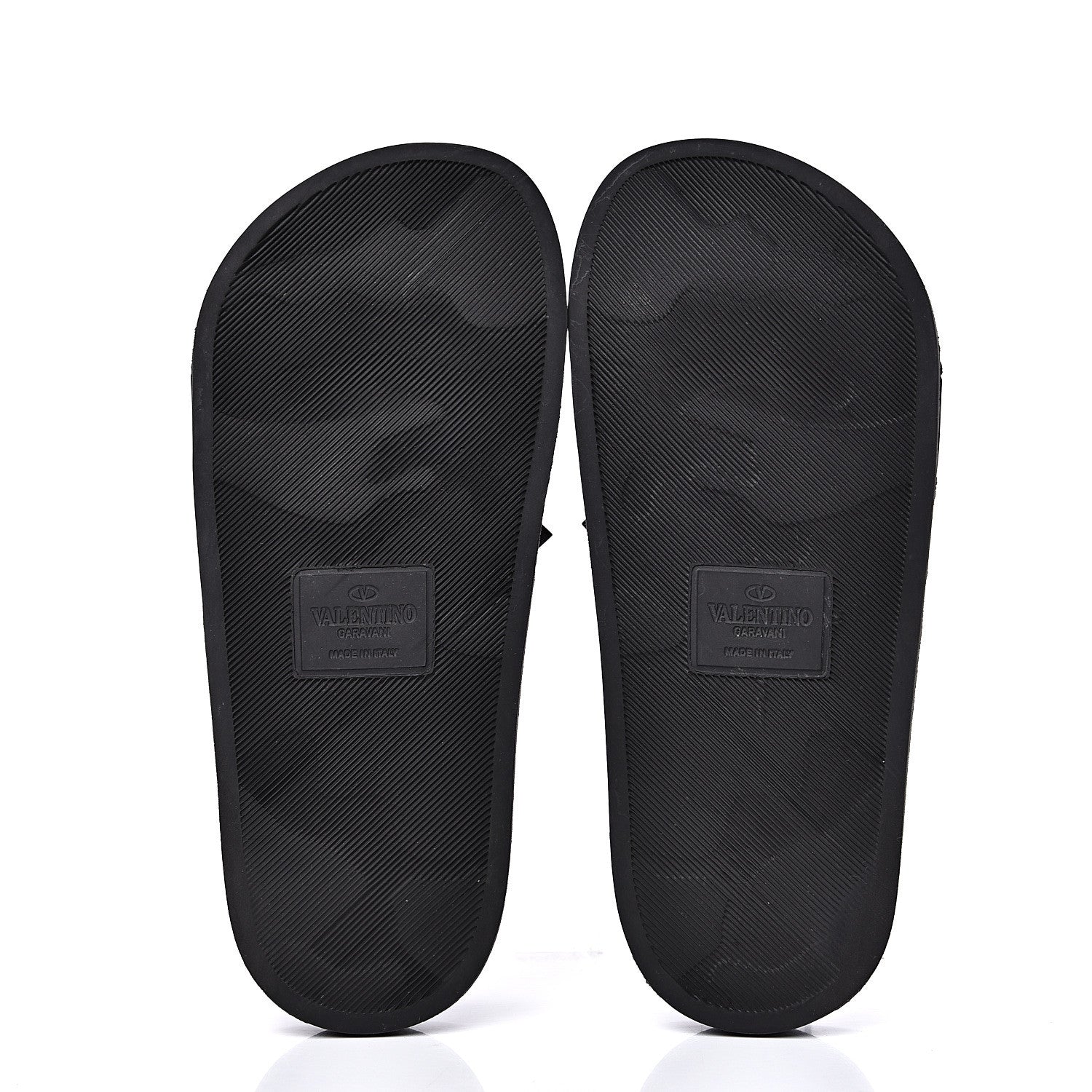 Valentino Garavani Rubber Rockstud Slide Sandals 36 Black 5 of 9