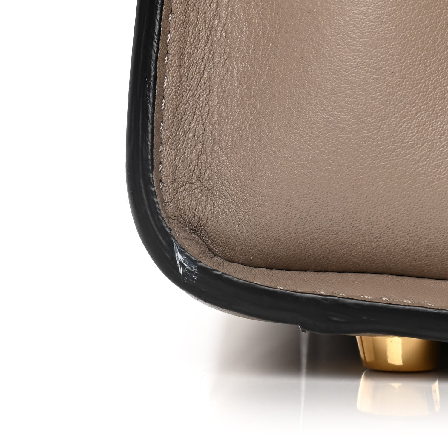 Fendi Vitello Tahiti Burro Medium Peekaboo Iconic Essentially Satchel Tortora Black 22 of 22