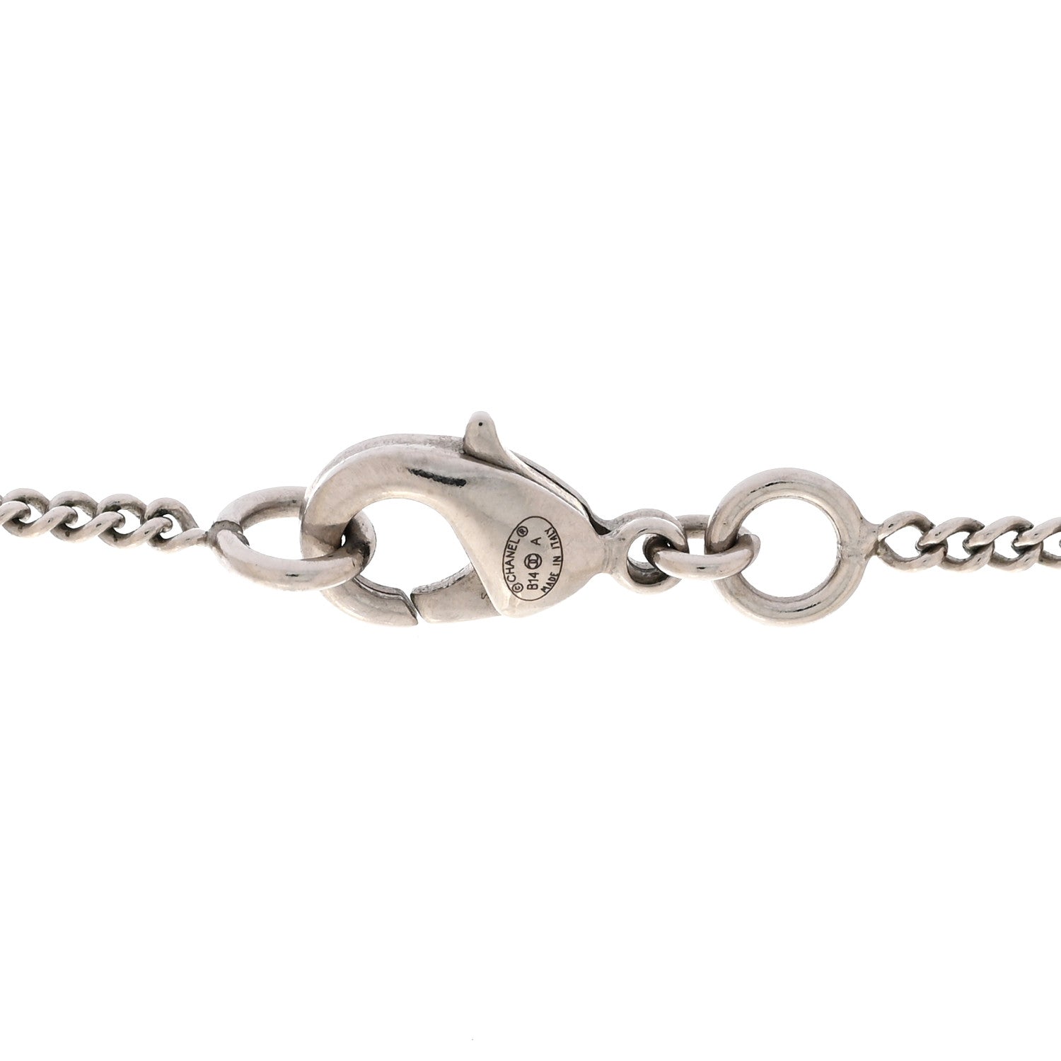 Chanel Ruthenium Twisted Camellia CC Pendant Necklace 5 of 5