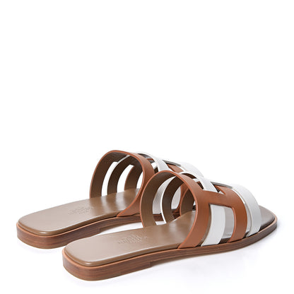Hermes Calfskin Amore Sandals 37 White Naturel 5 of 11