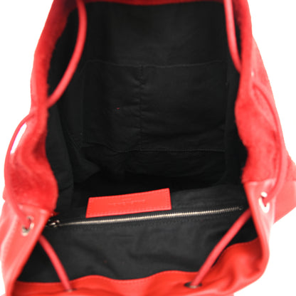 Balenciaga Matte Calfskin Classic Hardware S Traveler Backpack Rouge Grenade 5 of 14