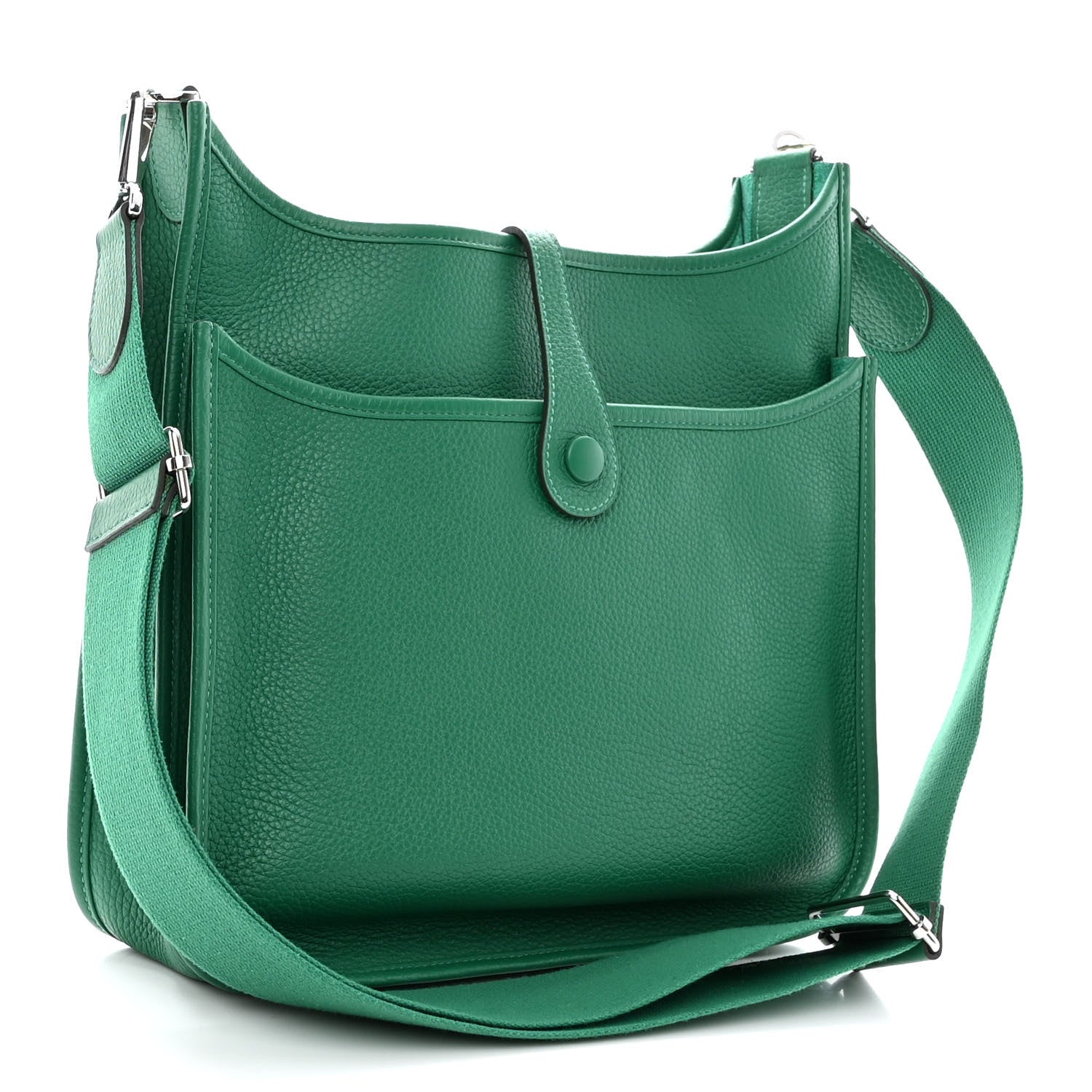 Hermes Taurillon Clemence Evelyne III PM Vert Vertigo 3 of 10