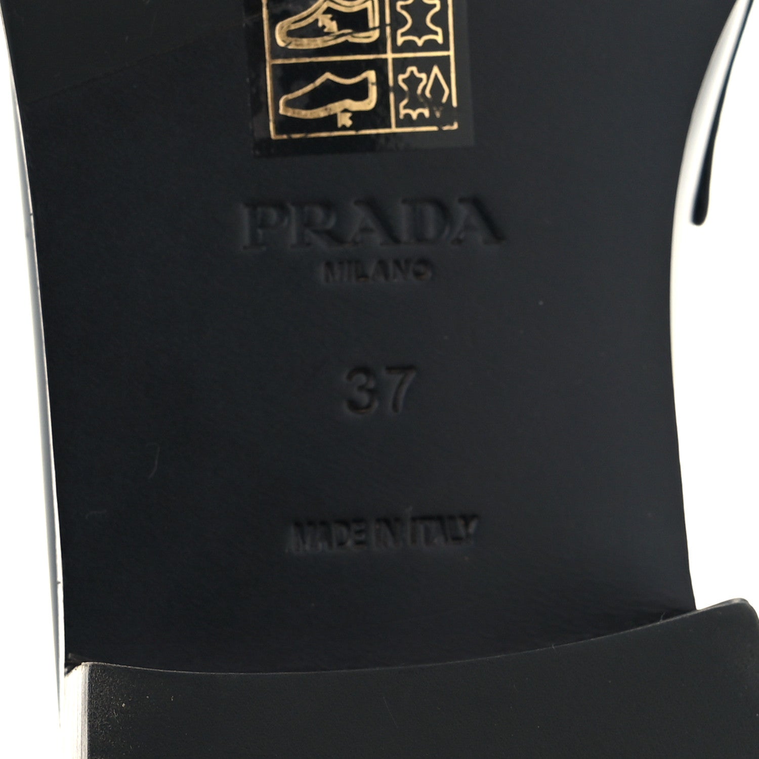 Prada Spazzolato Logo 20mm Loafers 37 Bleu 6 of 7
