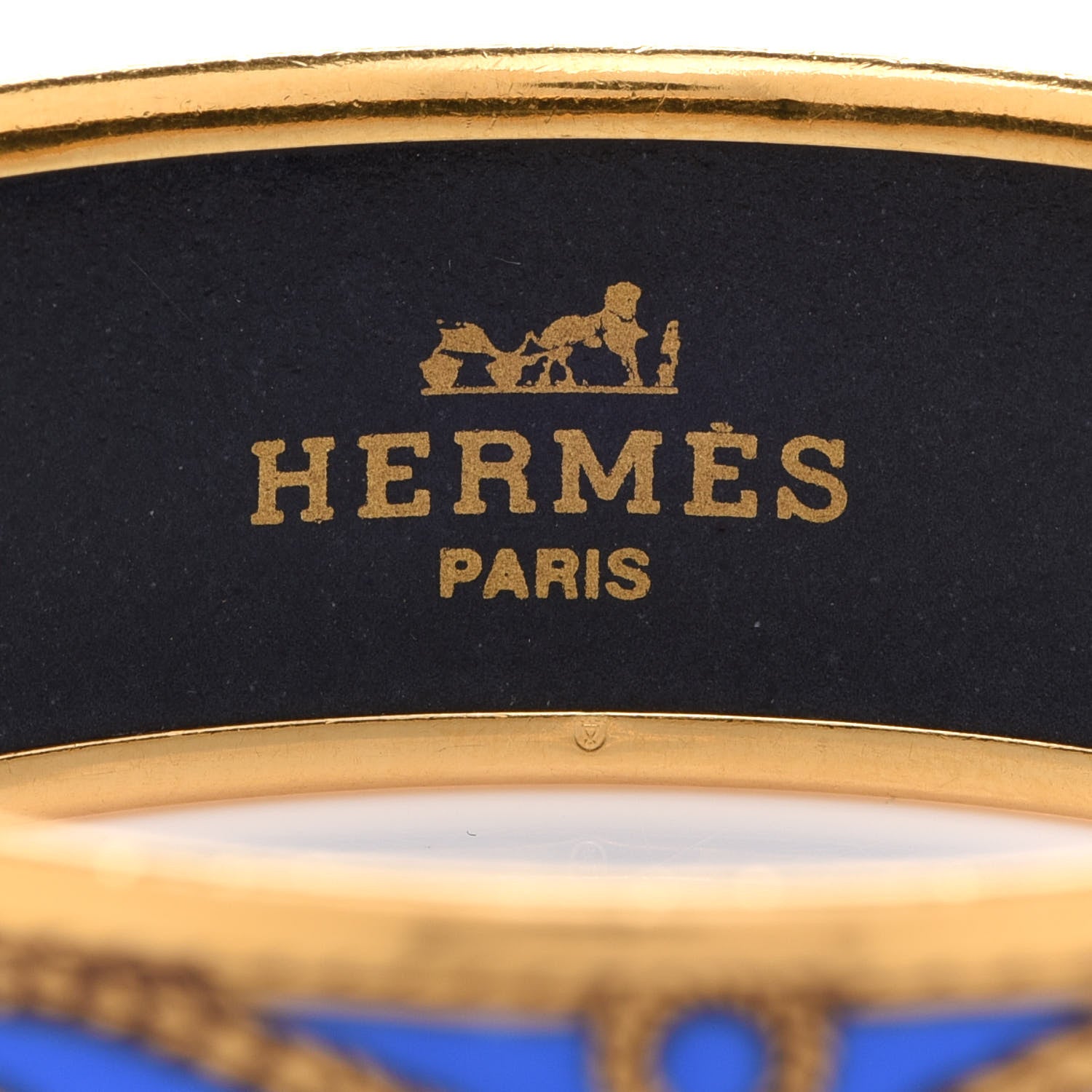 Hermes Enamel Printed Wide Grand Apparat Bracelet 65 4 of 6