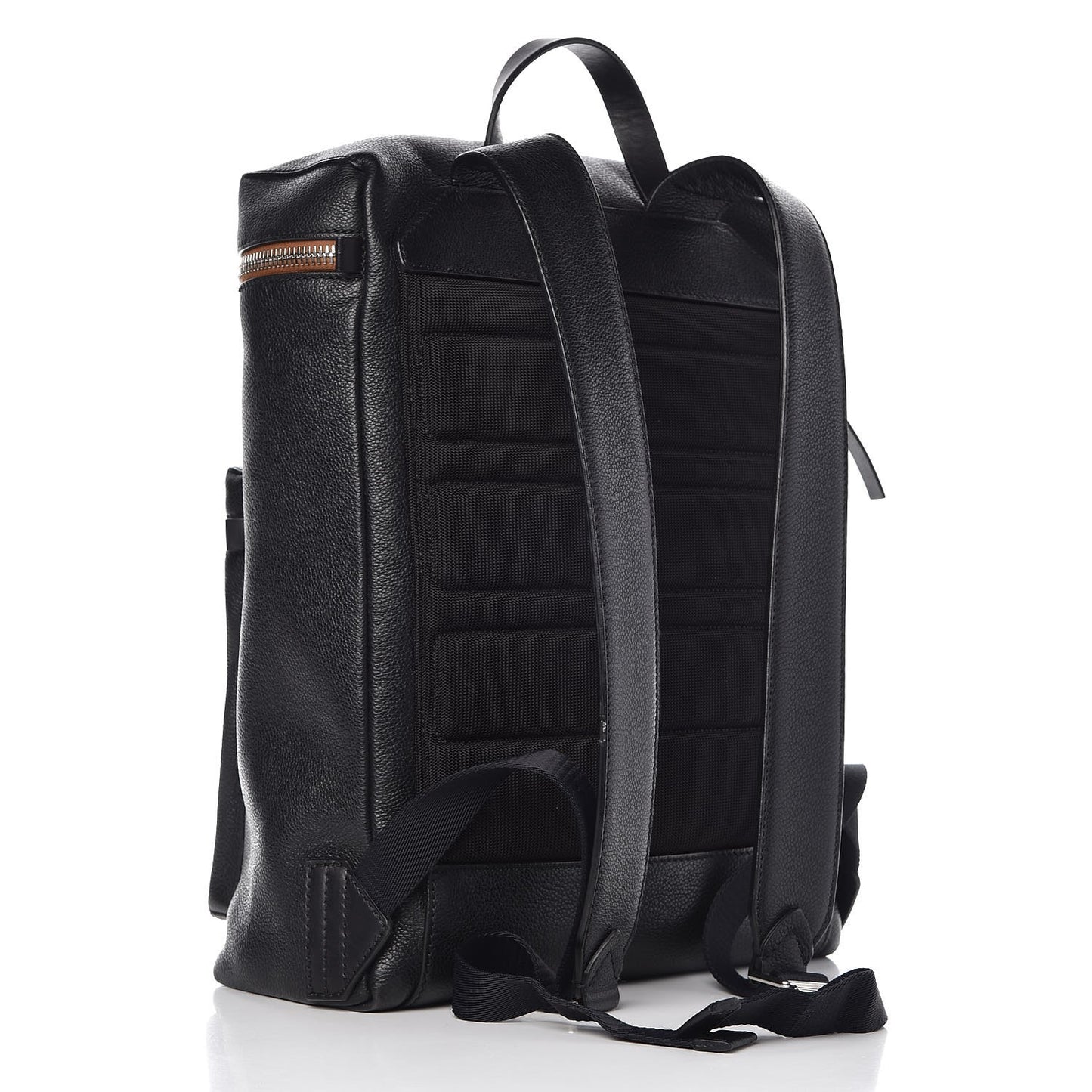 Calfskin Zip-Top Backpack Black
