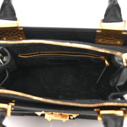 Valentino Garavani Grained Calfskin Twist Lock My Rockstud Shoulder Bag Black 5 of 10