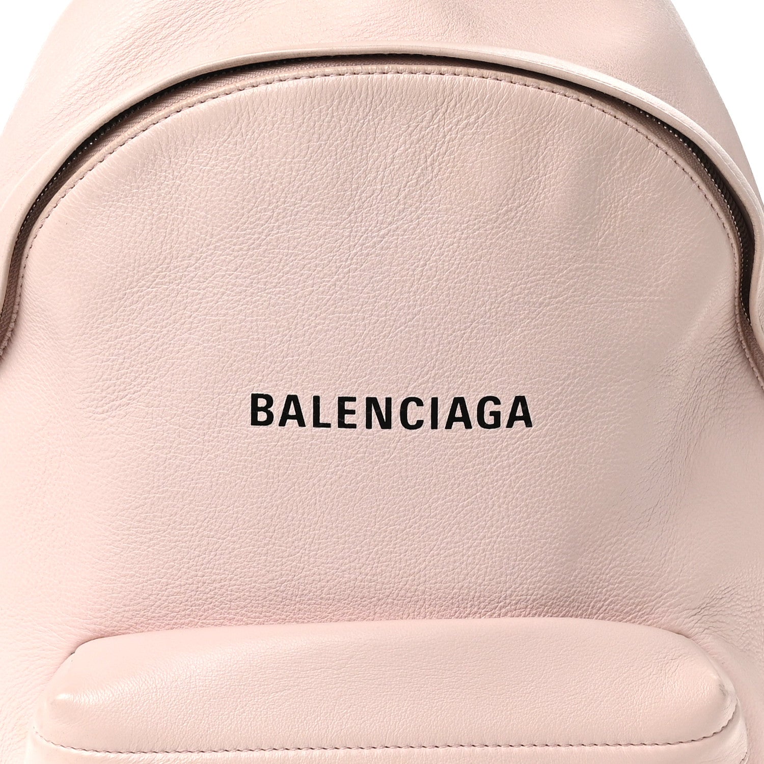 Balenciaga Smooth Calfskin Logo Small Everyday Backpack Light Rose Black 8 of 10