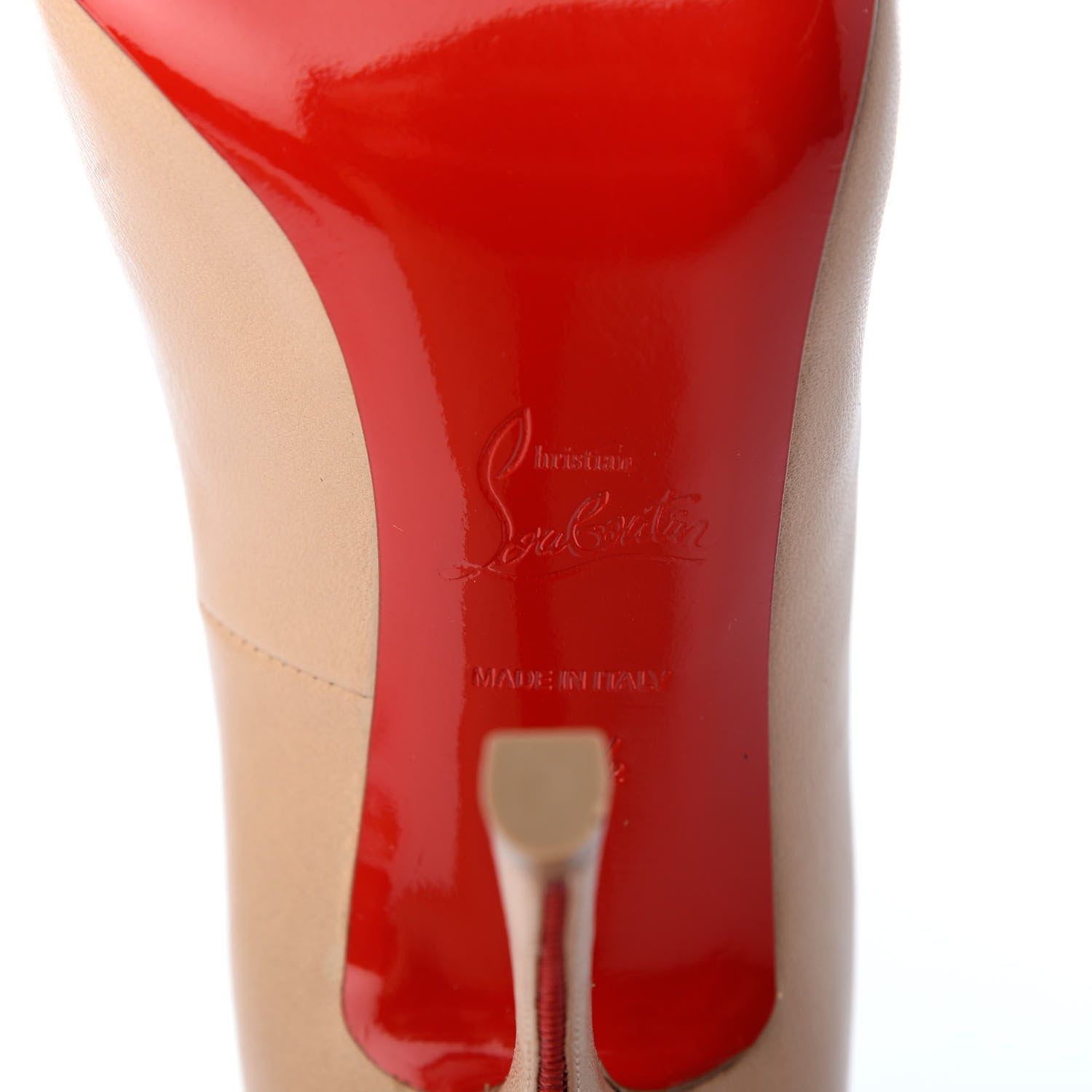 Christian Louboutin Nappa Very Gemma 100 Pumps 35.5 Nude 7 of 12