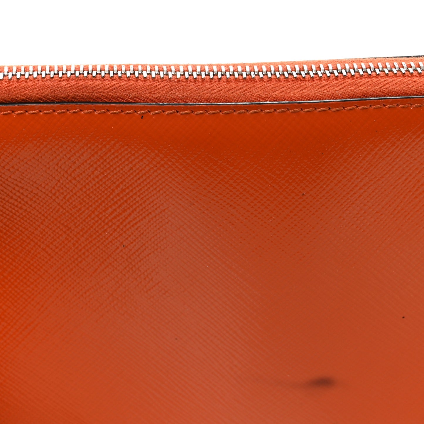Saffiano Vernice Chain Crossbody Bag Papaya