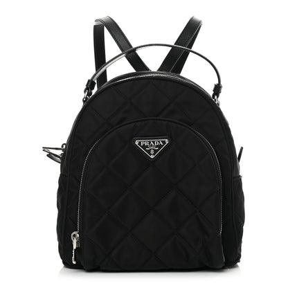 Prada Nylon Tessuto Impuntu Quilted Backpack Black 1 of 12