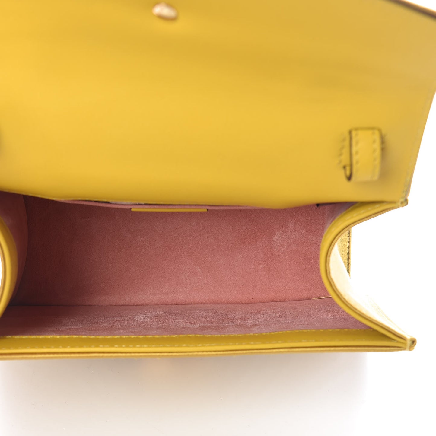Satin Crystal Mini Sylvie Top Handle Bag Yellow