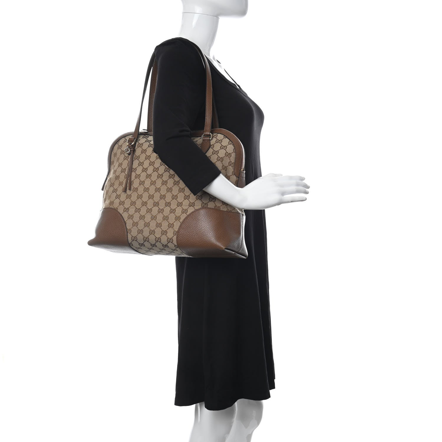 Gucci Monogram Medium Bree Shoulder Bag Beige Tabacco 2 of 11