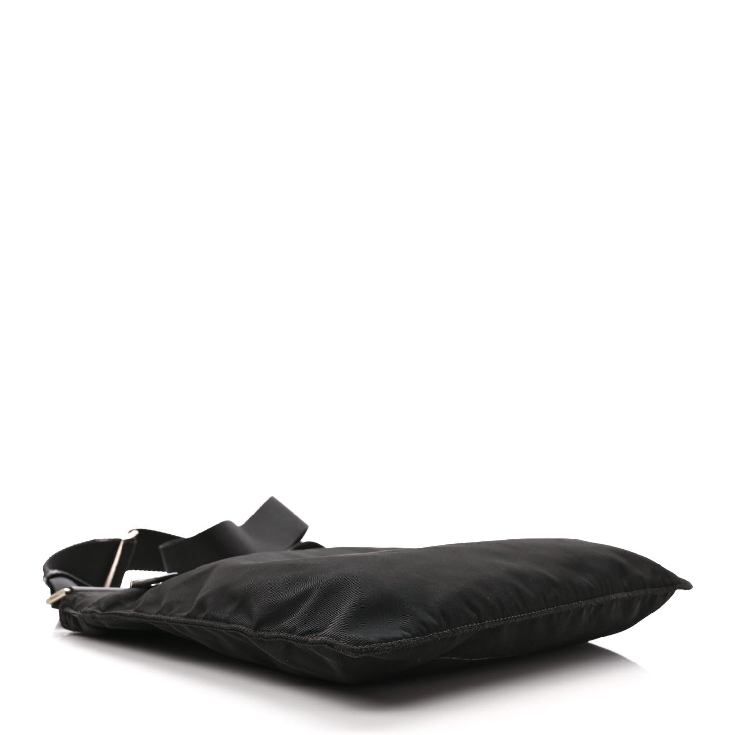 Prada Tessuto Nylon Flat Messenger Bag Black 4 of 9