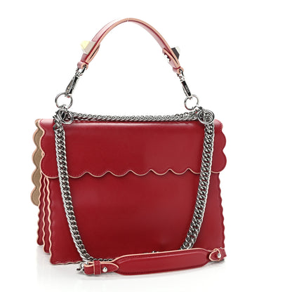 Fendi Vitello Liberty Scalloped Studded Kan I Shoulder Bag Fragola 2 of 18
