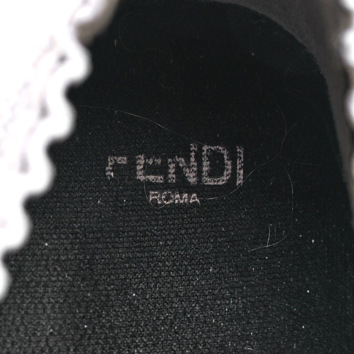 Fendi Stretch Knit Jacquard FF Lace-Up Sock Sneakers 38 Tobacco White Black 7 of 8