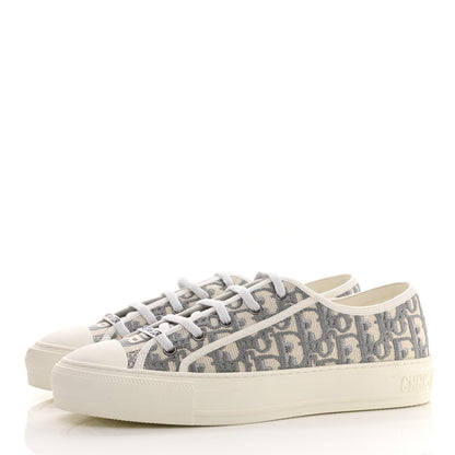 Christian Dior Canvas Oblique Walk'N'Dior Low Top Sneakers 40 Grey Stone 3 of 7
