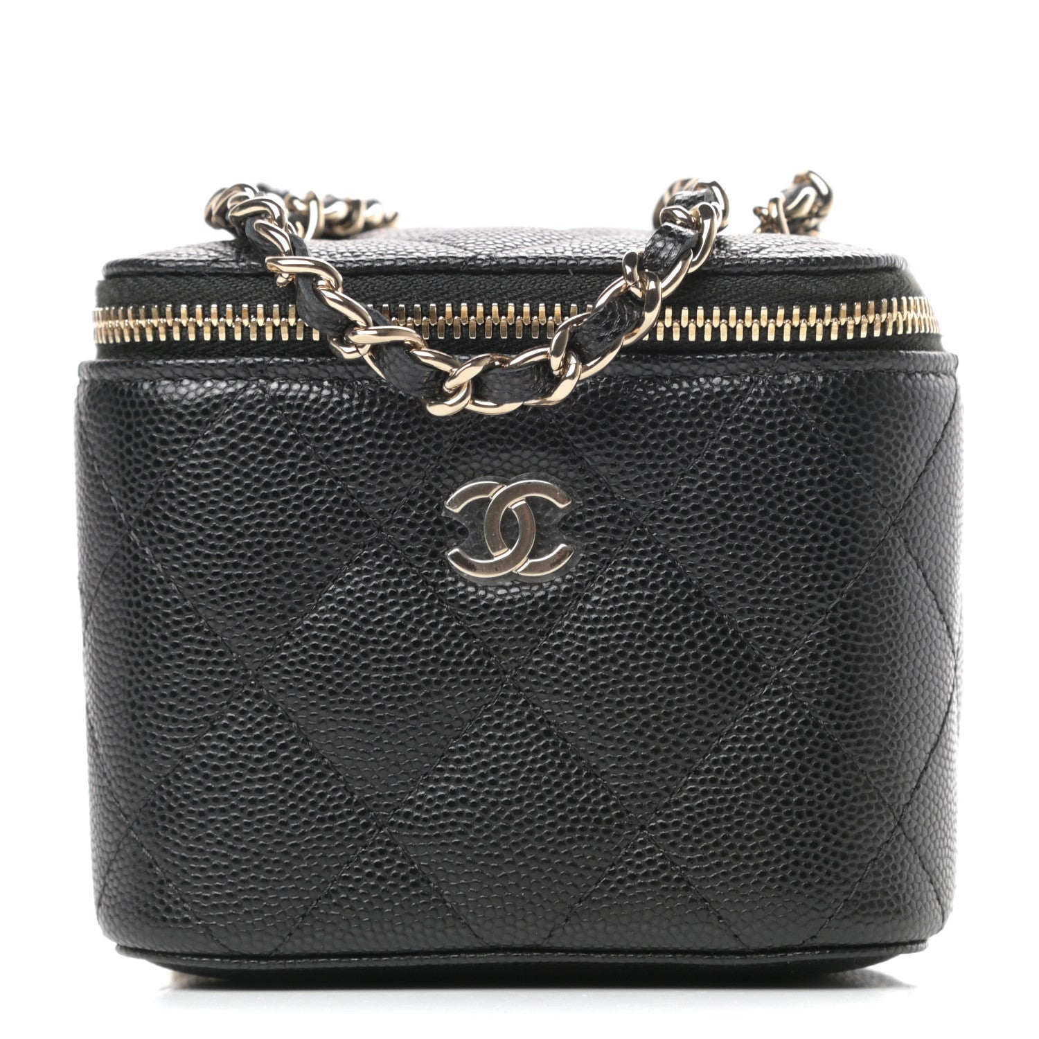 Chanel Caviar Quilted Mini Vanity Case With Chain Black 1 of 11