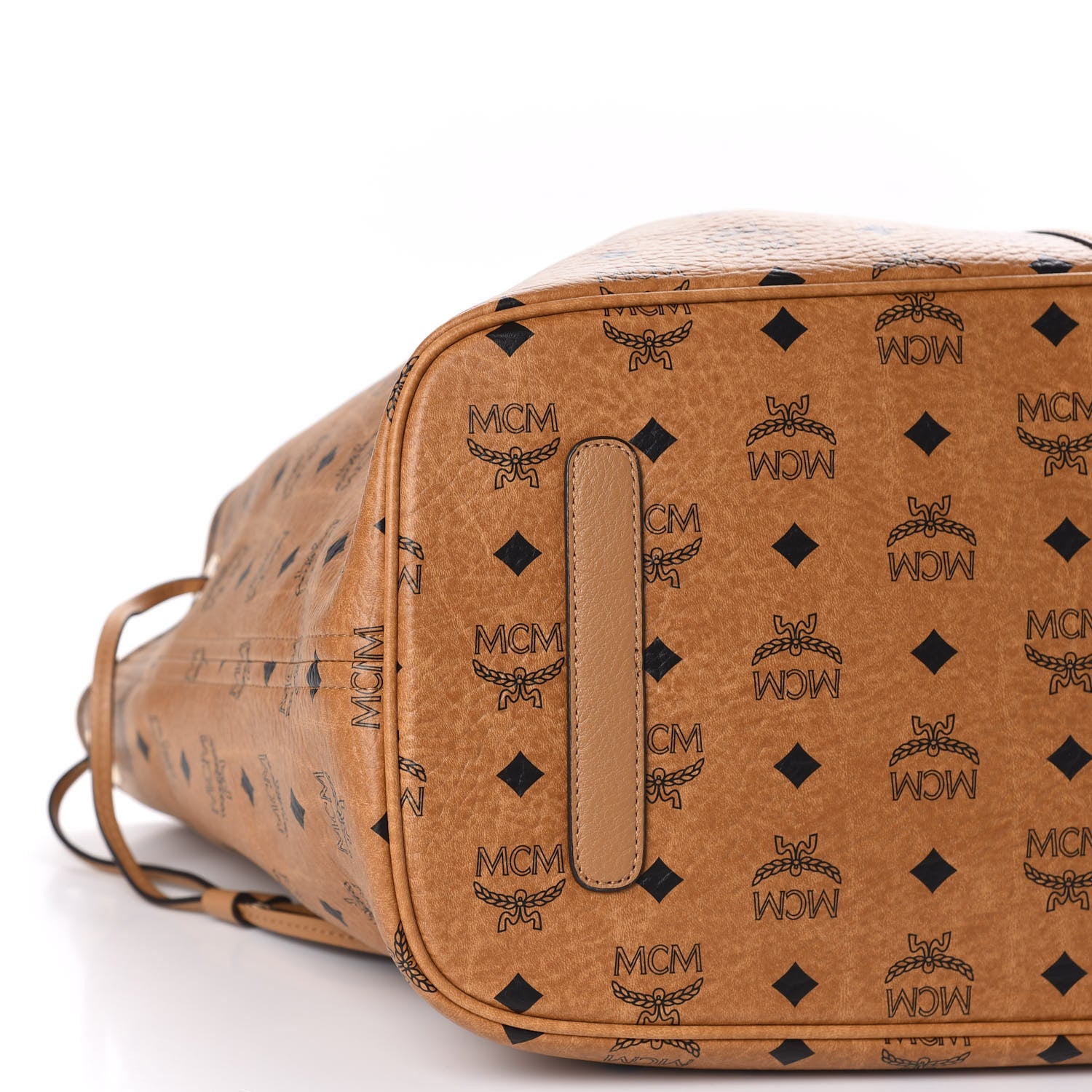 MCM Visetos Large Liz Reversible Shopper Tote Cognac 7 of 16