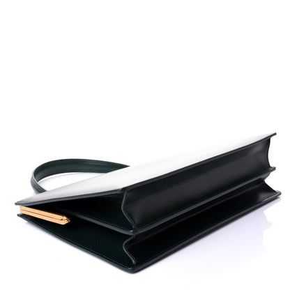 Celine Patina Box Calfskin Medium Clasp Bag Dark Green 3 of 5