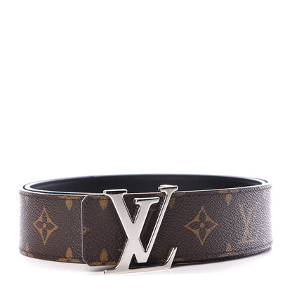 Louis Vuitton Calfskin Monogram 40mm LV Initiales Reversible Belt 85 34 Black 1 of 10